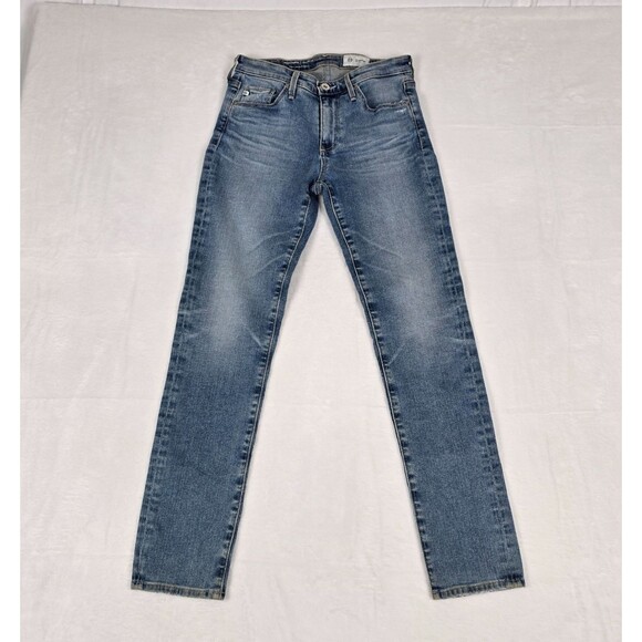 AG Adriano Goldschmied Denim - AG Prima Ankle Cigarette Jeans Women Blue Faded Distressed Denim Size 26